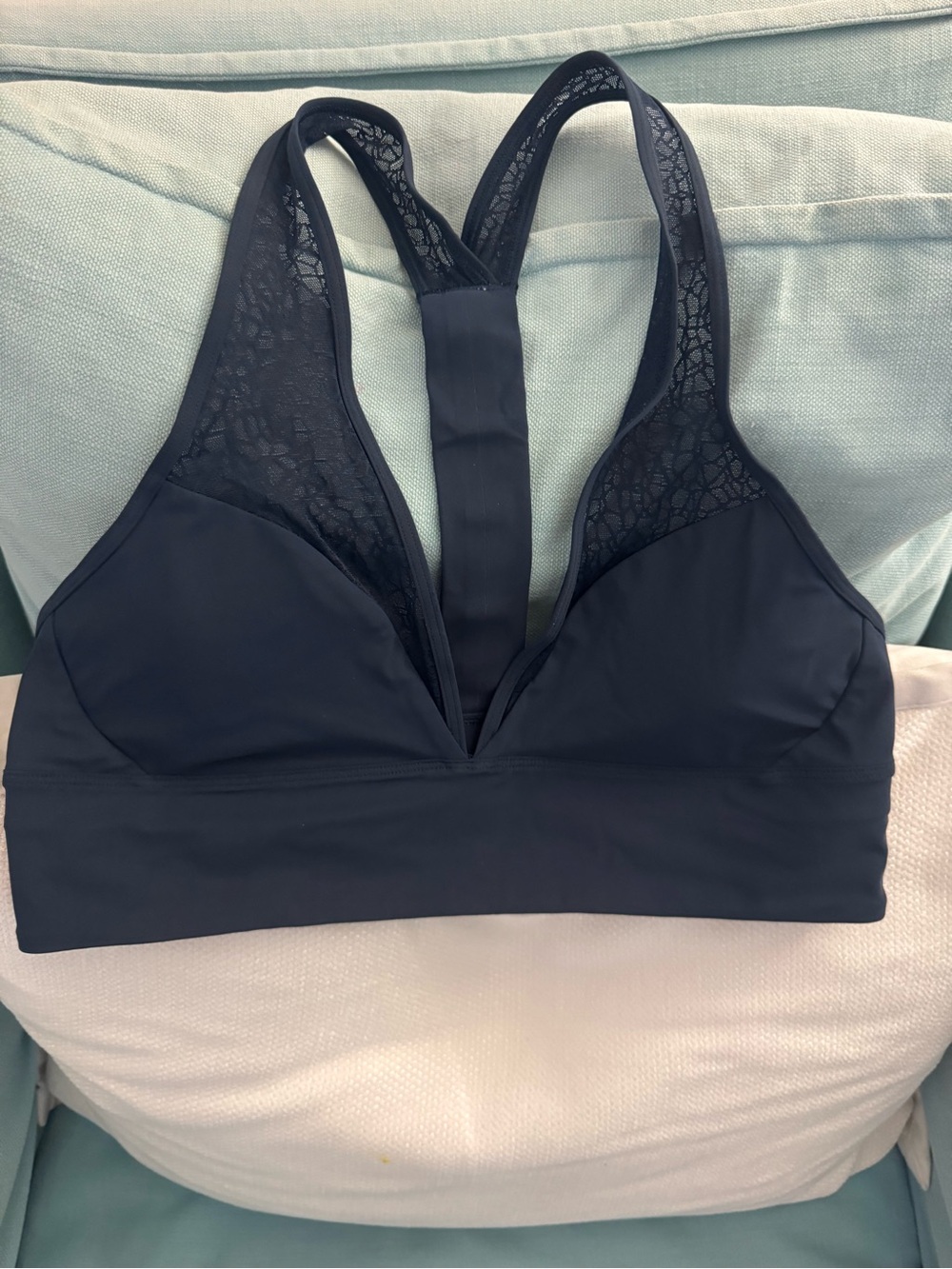 lululemon athletica Navy Lace-Back Sports Bralette